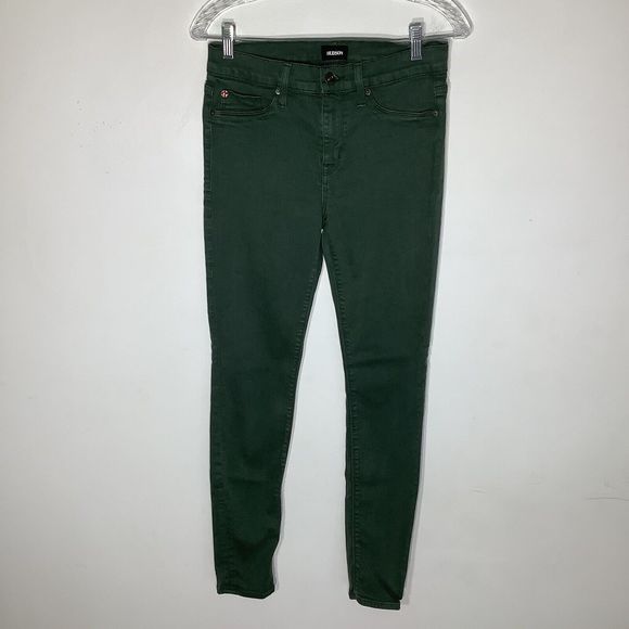 Hudson Womens Natalie Super Skinny‎ Jeans Green Size 28 - Picture 2 of 8
